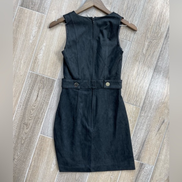 HM Black Suede Size 2 Dress - Picture 2 of 3